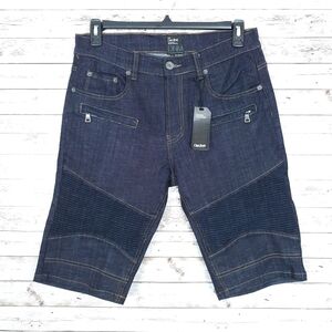 Decibel Mens Denim Shorts 34 Waist Dark Blue 94